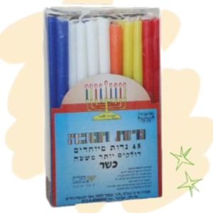 נרות צבעוניים לחנוכה לאור גדול - חנוכה 2025